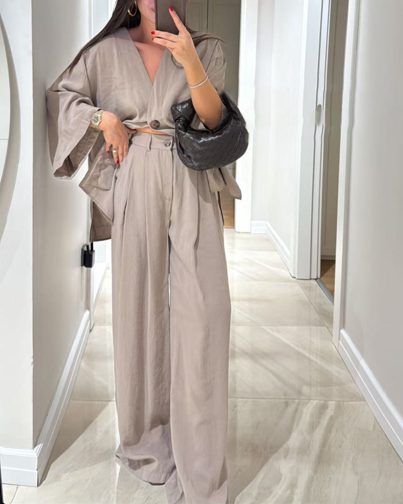 Inès - Relaxed Wide-Leg Co-ord Set
