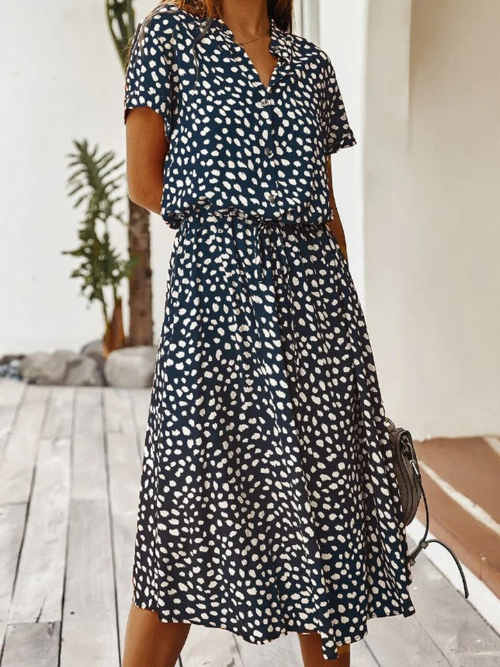 Rosa-Button-Down Midi Dress