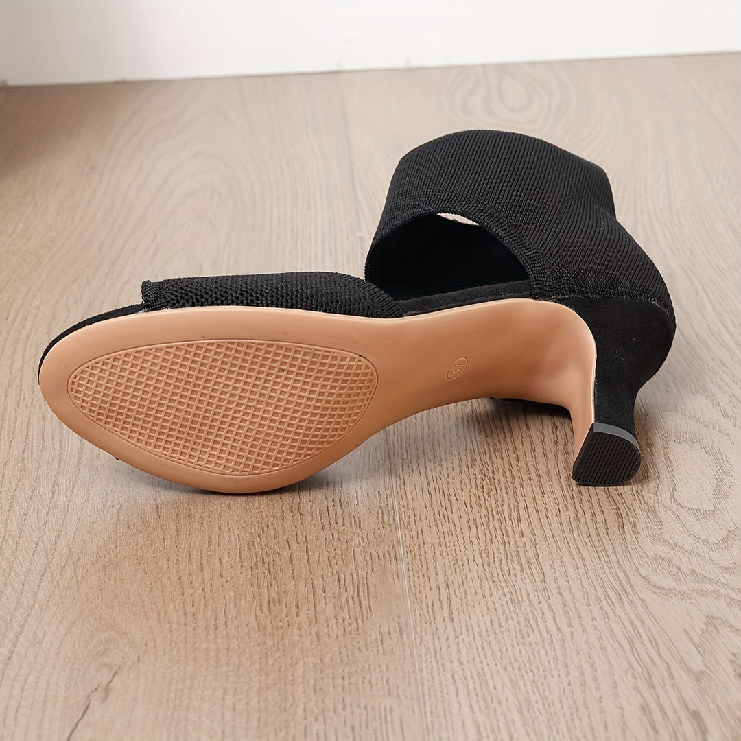 Noelle – Stretch Knit Ankle Heels