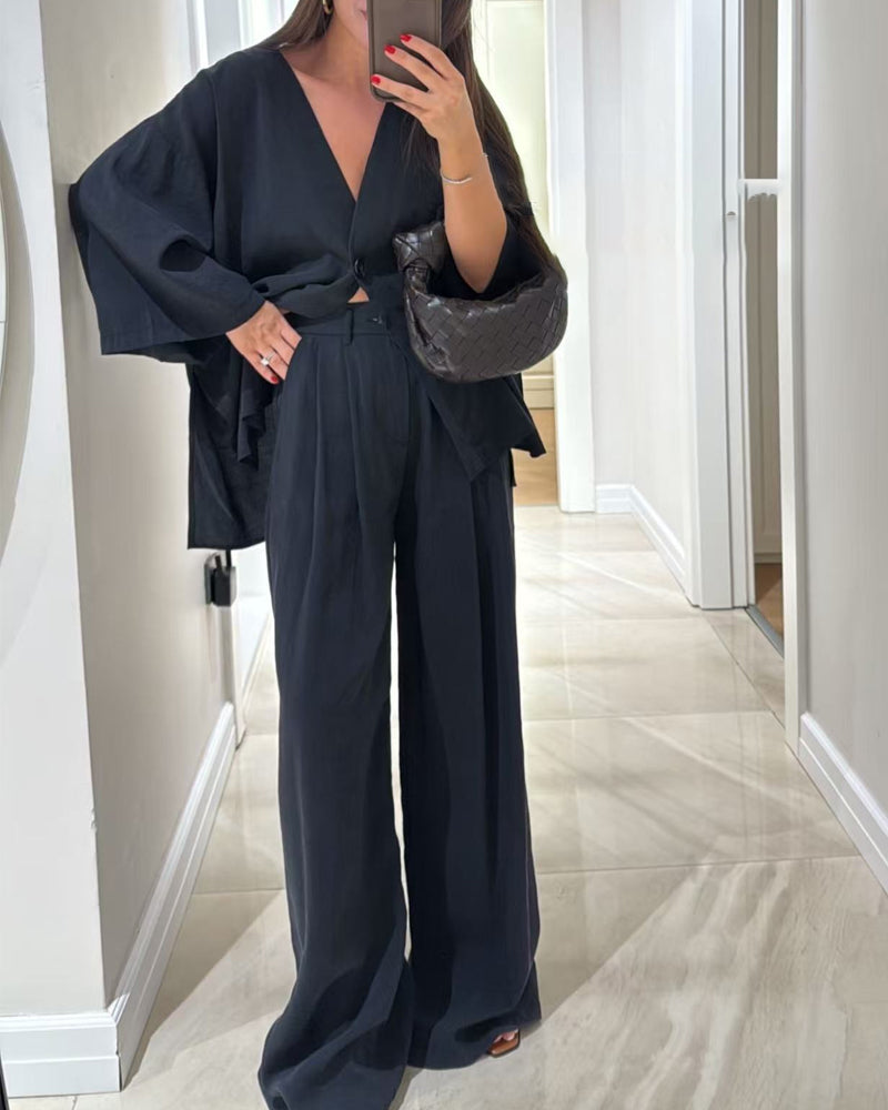 Inès - Relaxed Wide-Leg Co-ord Set