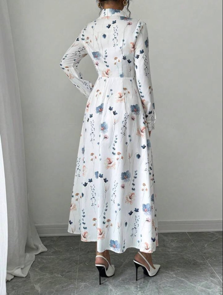 Elowen – Floral Button-Up Midi Dress