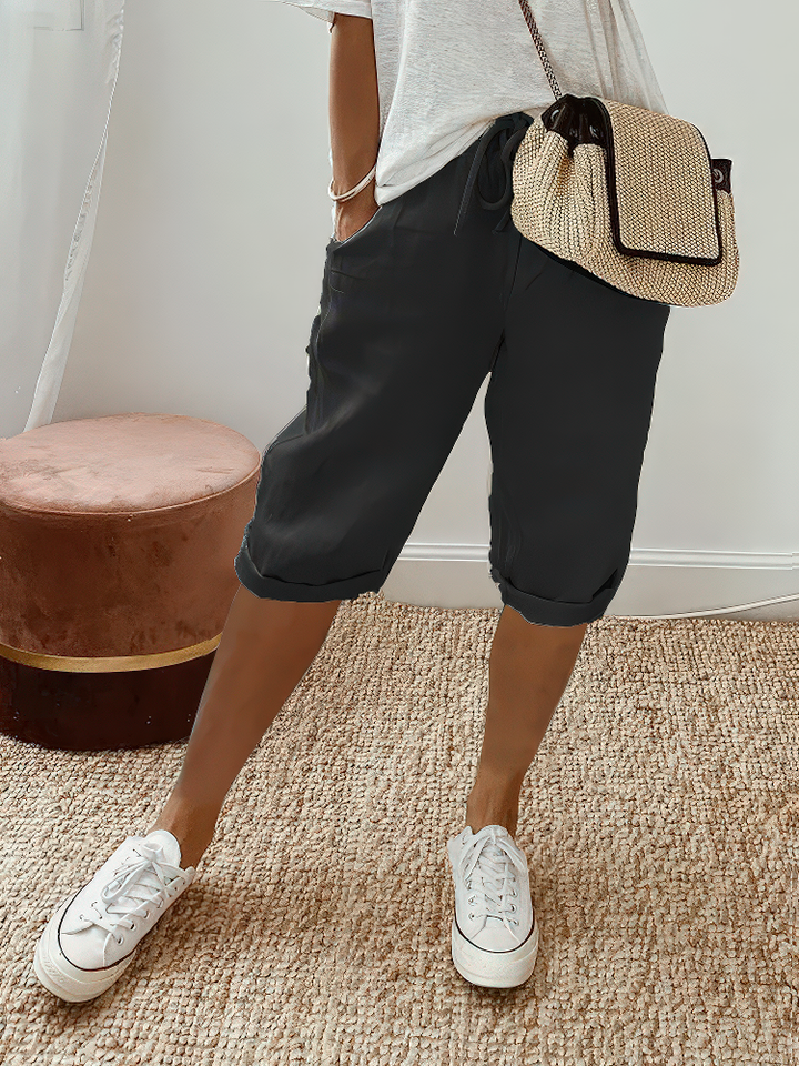 Lena - Relaxed Fit Drawstring Shorts