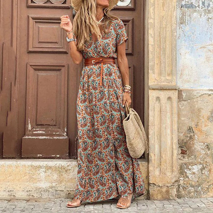 Isla-Boho Paisley Maxi Dress