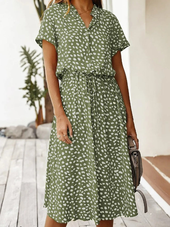 Rosa-Button-Down Midi Dress