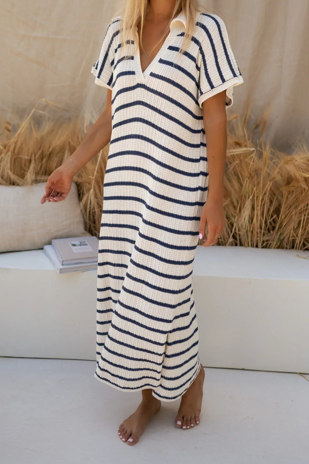 Ivy - Laid-Back Stripe Knit Dress