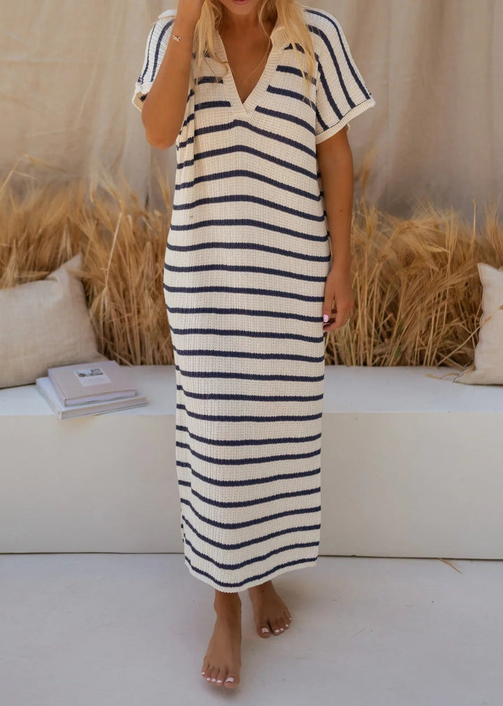 Ivy - Laid-Back Stripe Knit Dress
