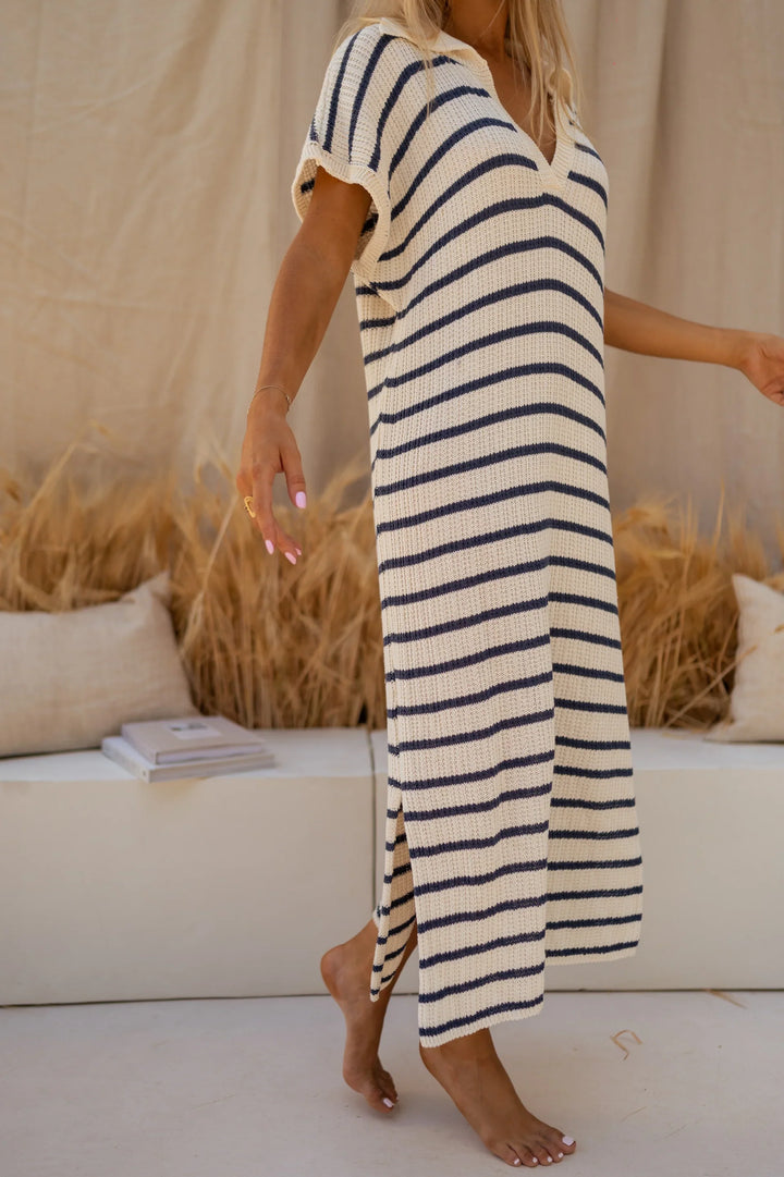 Ivy - Laid-Back Stripe Knit Dress