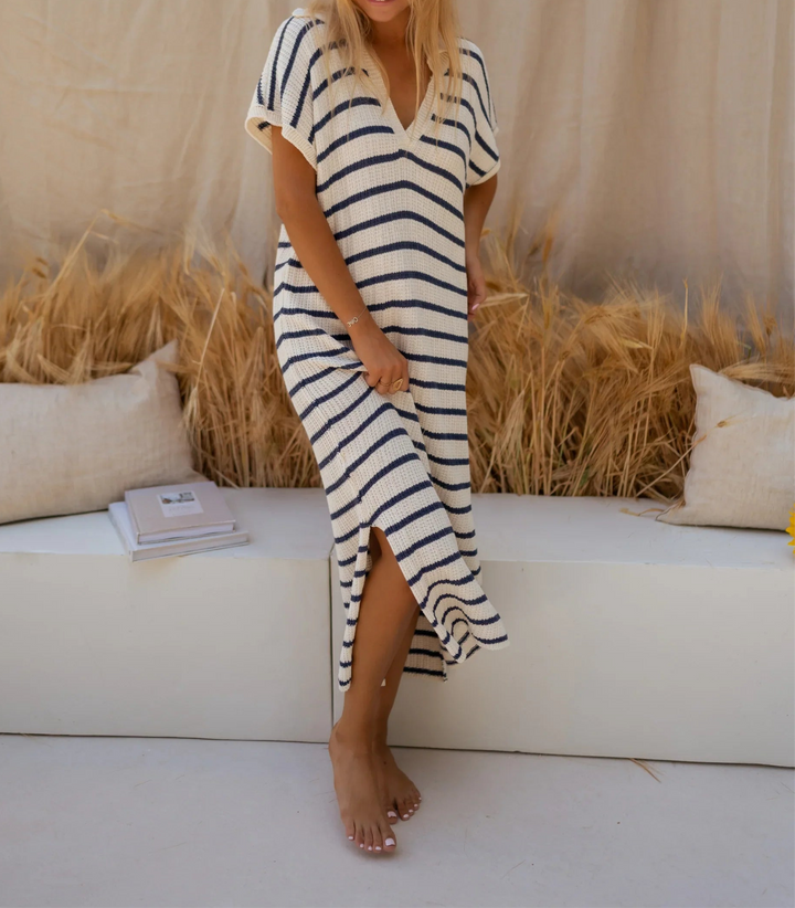 Ivy - Laid-Back Stripe Knit Dress