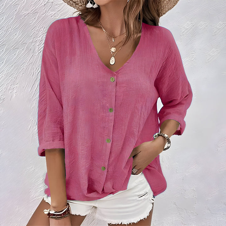 Harper – Relaxed Everyday Button Blouse