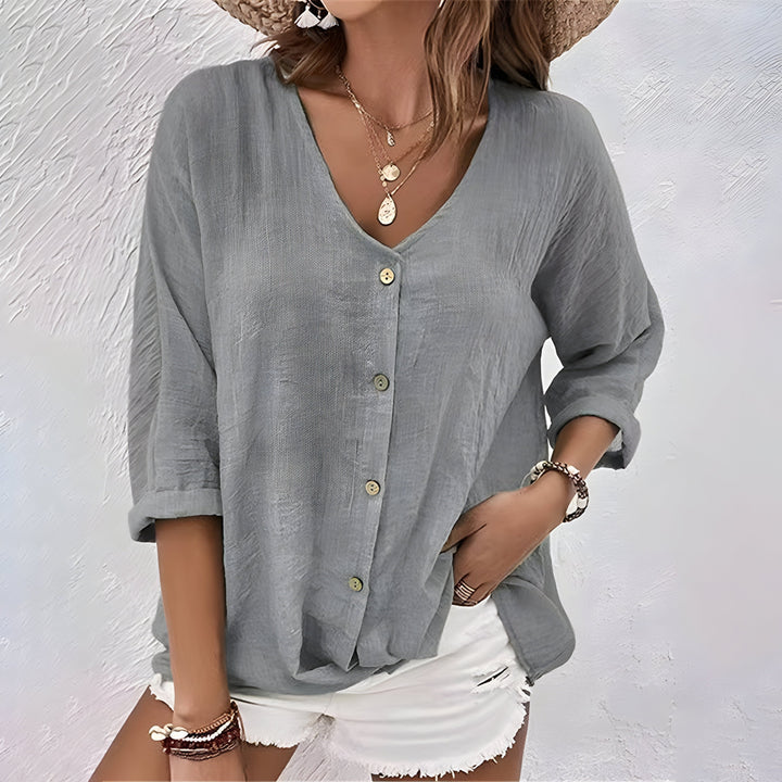 Harper – Relaxed Everyday Button Blouse