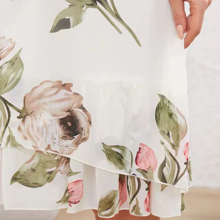 Amélie – Watercolour Chiffon Maxi Dress