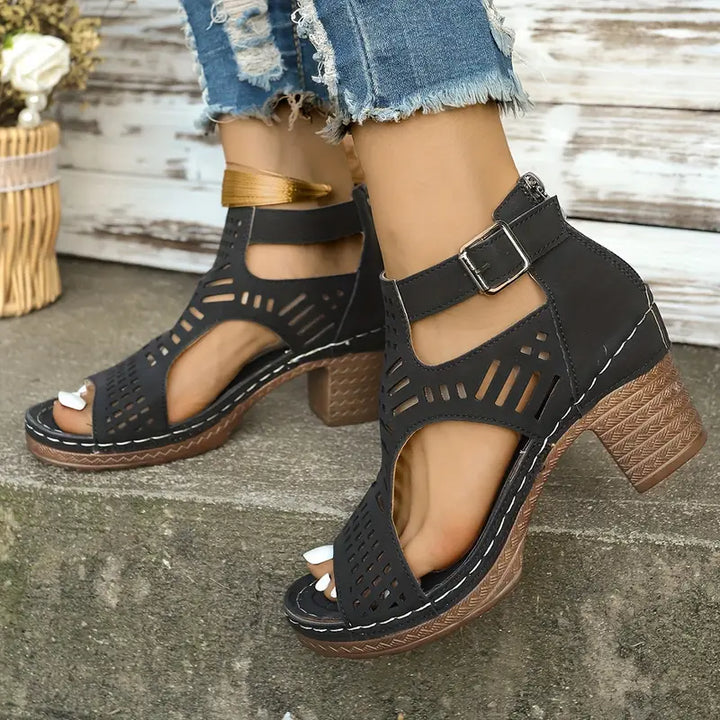 Vienna-Cut-Out Comfort Sandals