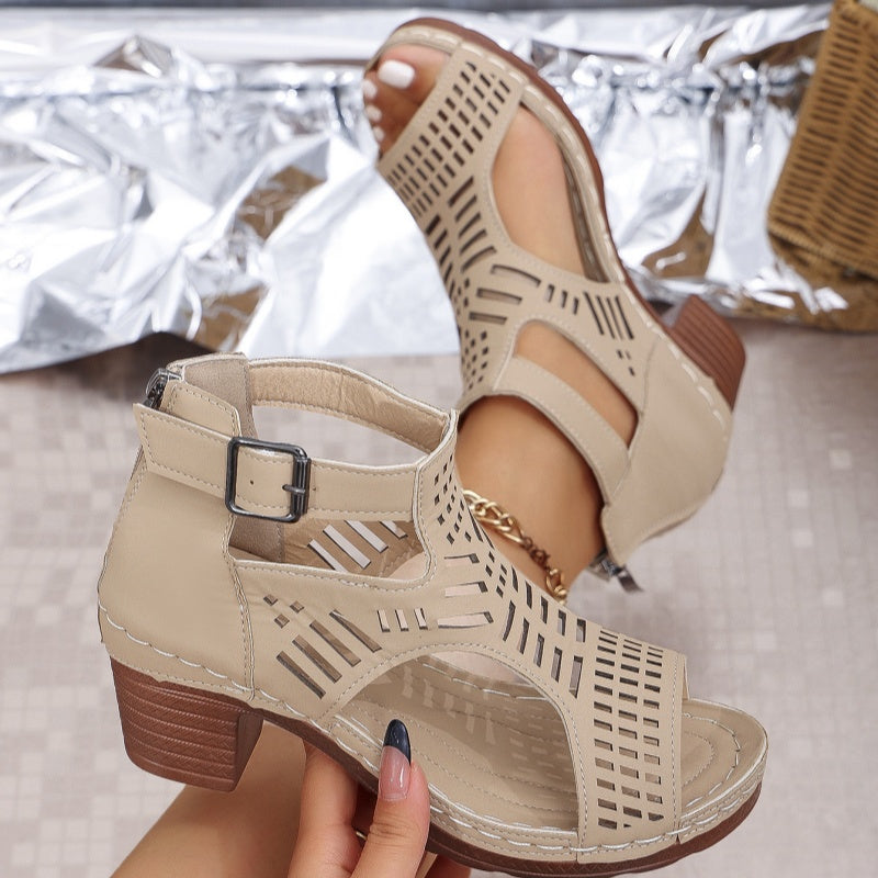 Vienna-Cut-Out Comfort Sandals
